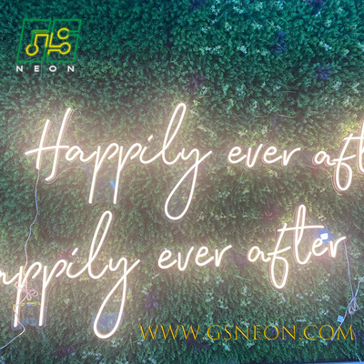 Personalized Wedding Neon Light Sign LED Happily Ever After Neon Sign Light