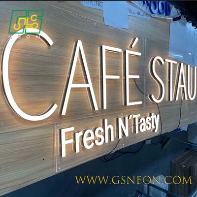 Custom Made Glowing LED Neon Acrylic Sign Display For Cafe Restaurants