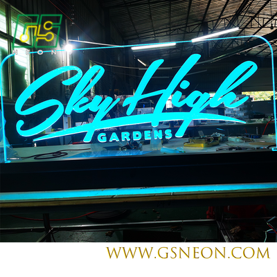 Etching LED Acrylic Sign Night Light Display For Retail Checkout Store Countertop