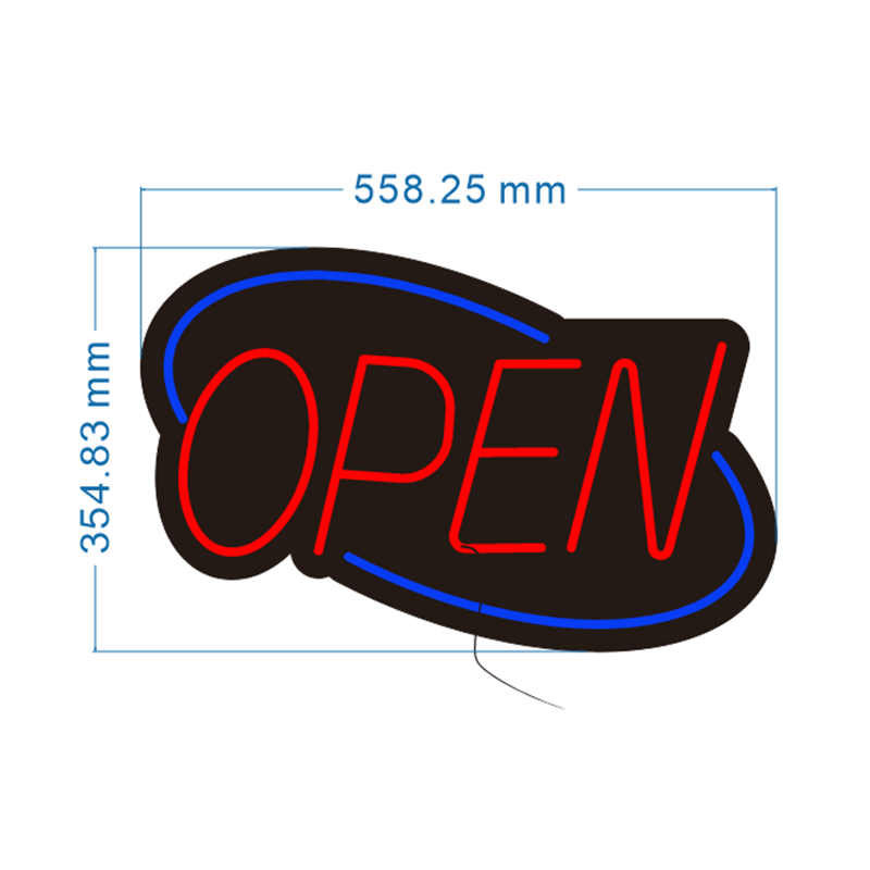 Custom Super Bright Cafe Open Neon Sign LED Light Safe Durable For Storefronts