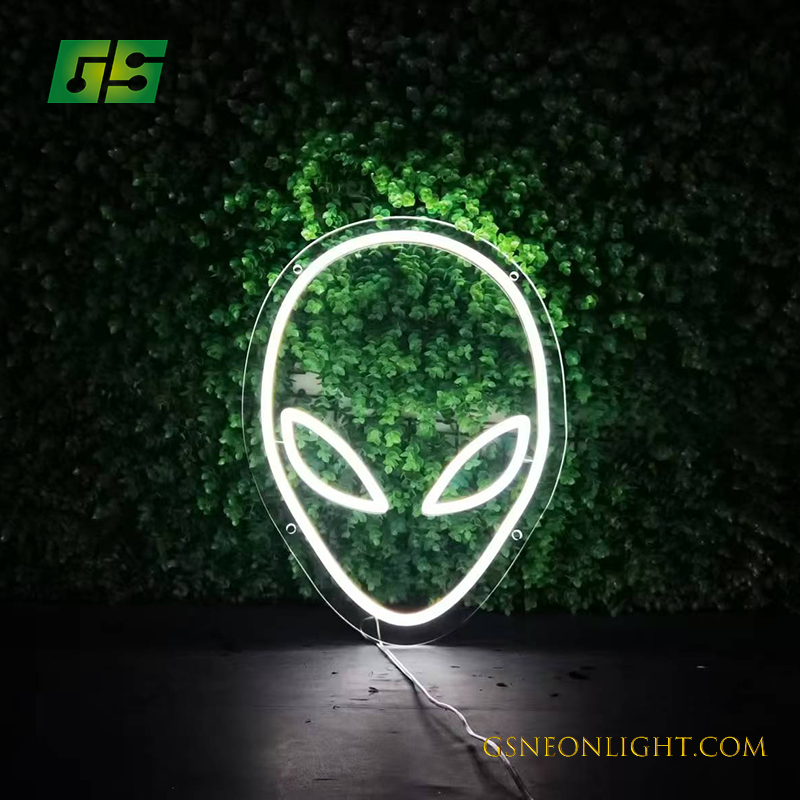 Bright Green Art Neon Light Signs Wall Decor LED Light Up Art Display Piece