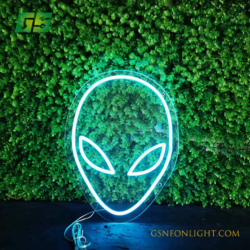Bright Green Art Neon Light Signs Wall Decor LED Light Up Art Display Piece
