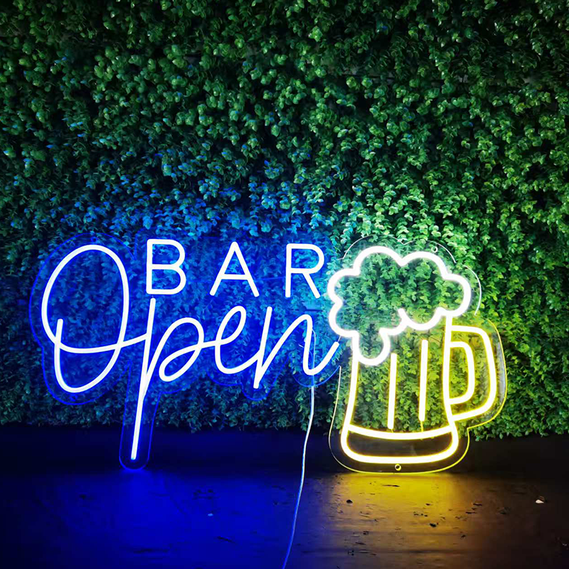 Highly Visible Beer Bar Open Neon Sign Light 12V 3A Power Supply Waterproof