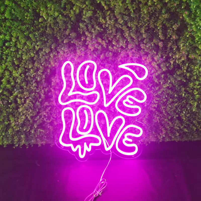 Romantic Love Love Gift Neon Light Sign For Wedding Photo Backdrop