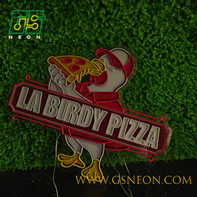 Durable Pizzeria Restaurant Neon Signs Wall Decor Pizza LED Neon Sign Light