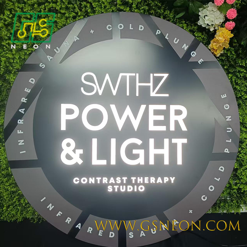 Outdoor Round LED Logo Sign Illuminated Shop Front Signs For Business Advertising