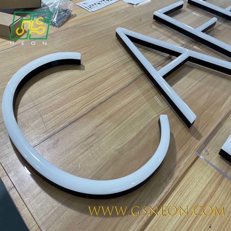Custom Made Glowing LED Neon Acrylic Sign Display For Cafe Restaurants