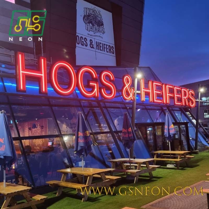 Custom Illuminated LED Outdoor LED Neon Signs For Business Strengthen Brand