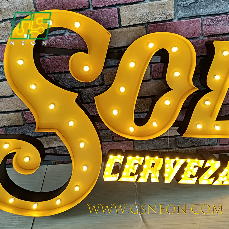 Clear LED Light Bulb Marquee Sign Letters For Weddings Parties Events Storefront Decor