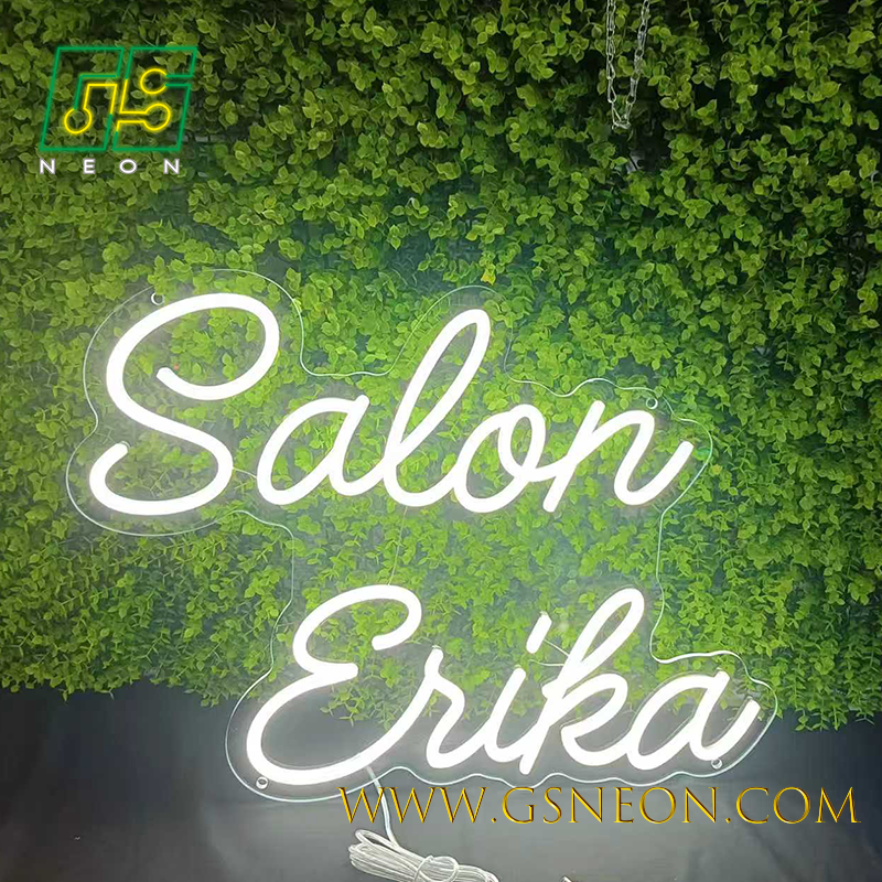 Hair Salon Name Neon Light Sign Custom Shopfront LED Neon Sign Light