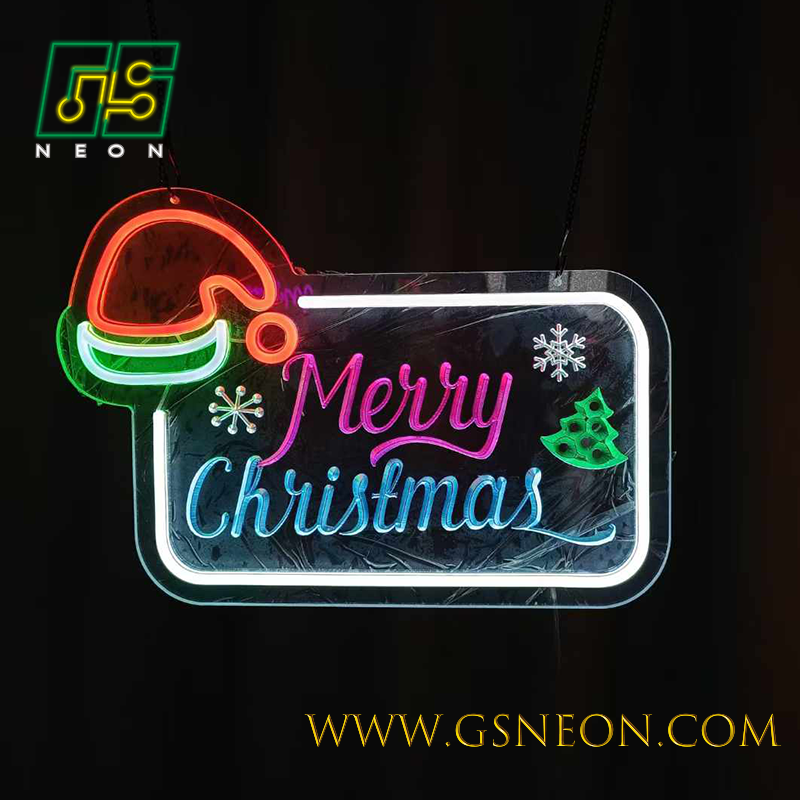 Creative LED Night Light Sign Christmas Neon Light Signs For Window Festival